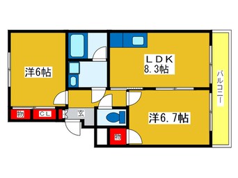 間取図 サンシティヒコタ　Ｃ－３