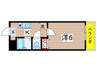 フォアグレイス 1Kの間取り