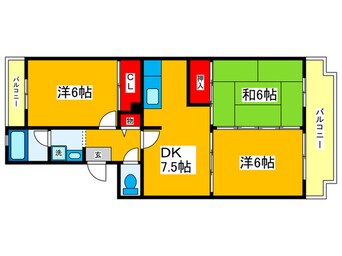 間取図 SUNNCITY HIKOTA  B-3