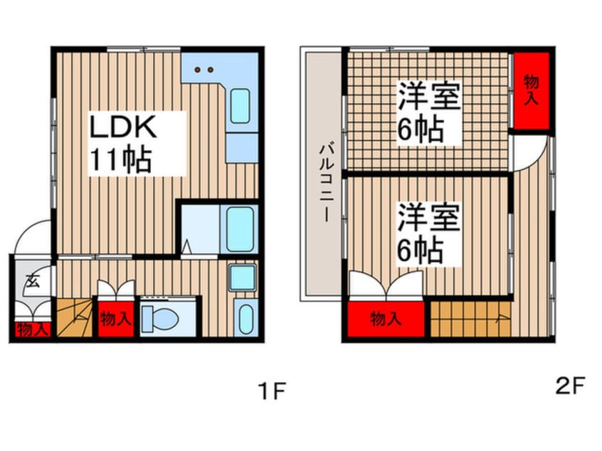 間取図 テラス染谷
