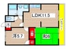 メゾンブランドール 2LDKの間取り