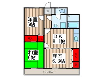 間取図 グリ－ンヒルすずの木