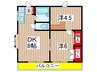 コーポ・タナカ 2DKの間取り