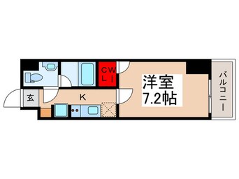 間取図 プレール・ドゥーク菊川(203)