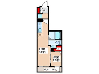 間取図 プライムブリス東中野駅前