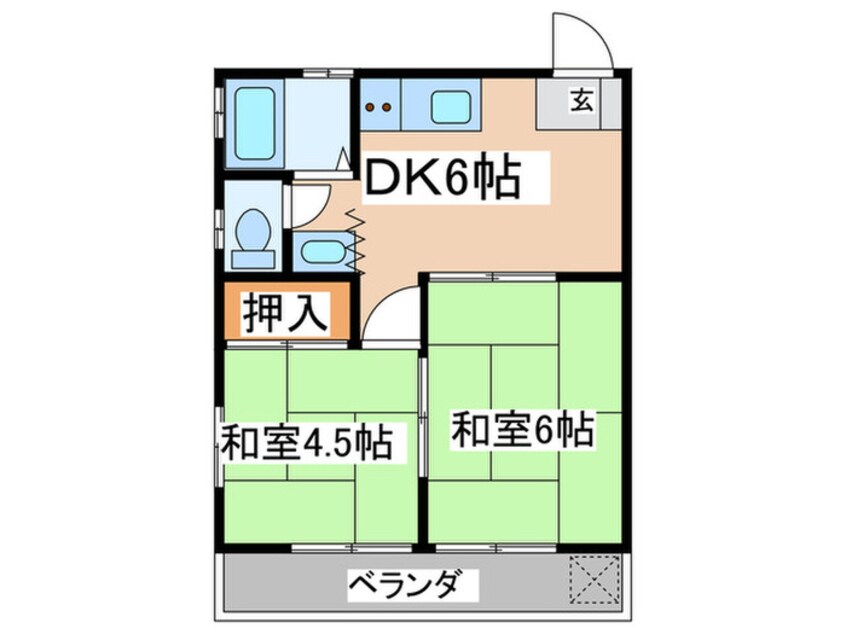 間取図 コーポエムエイティ