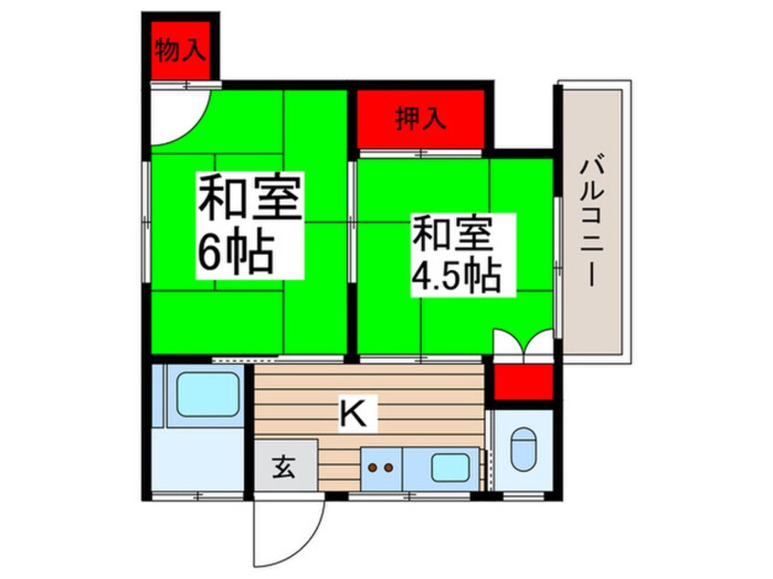 間取図 長島コーポ