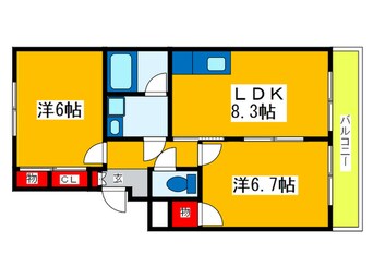 間取図 SUNCTY HIKOTA  A-1