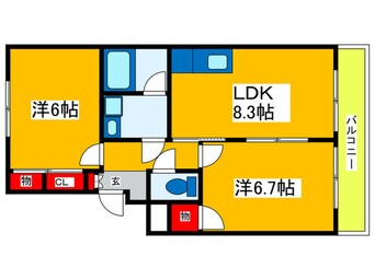 間取図 SUNCTY HIKOTA  A-1