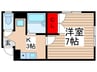 富士マンション若宮 1Kの間取り