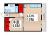 荒井ビル 1LDKの間取り