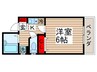 クレ－ル・カサベルデ 1Kの間取り