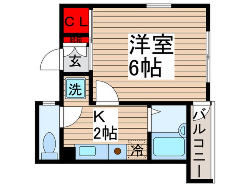 間取図 クレ－ル・カサベルデ