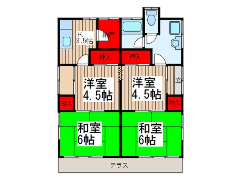 間取図 瓦葺貸家