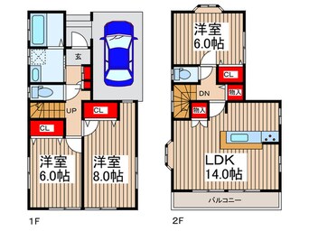 間取図 水宮貸家