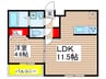 ミリアビタ前原 1LDKの間取り