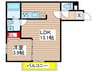 ミリアビタ前原 1LDKの間取り