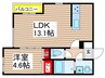 ミリアビタ前原 1LDKの間取り