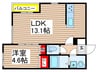ミリアビタ前原 1LDKの間取り