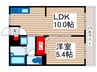 アゼリア富士見Ｂ棟 1LDKの間取り