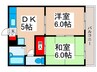 アゼリア富士見Ｂ棟 2DKの間取り