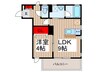 Ｍ´ｓ　Ｍａｎｓｉｏｎ 1LDKの間取り