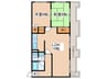 江古田第４ﾛｰﾔﾙｺｰﾎﾟ（302） 2LDKの間取り
