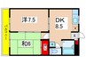 サンライズ百合丘 2DKの間取り