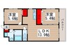 エクロ－ル 2LDKの間取り