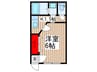 第５金田マンション 1Kの間取り