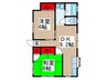 ロイヤルハセガワ 2DKの間取り