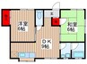 ロイヤルハセガワ 2DKの間取り