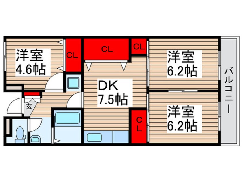 間取図 飯沼ハイツ