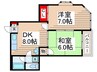 シェモア・モリタ 2DKの間取り