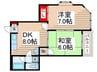 シェモア・モリタ 2DKの間取り
