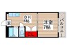 モアメゾン 1DKの間取り