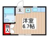 コ－ラルハイツふたご 1Rの間取り