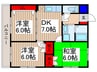 パークイン岸町 3DKの間取り