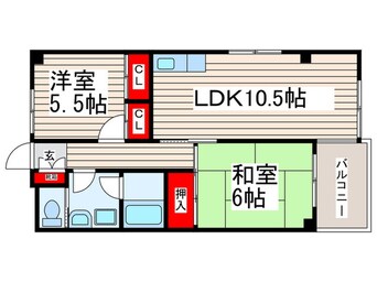 間取図 カントリーハウス・鈴木