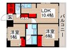 レオーネ南千住Ⅱ 2LDKの間取り