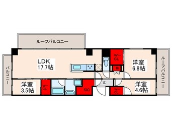 間取図 デュオフラッツ篠崎