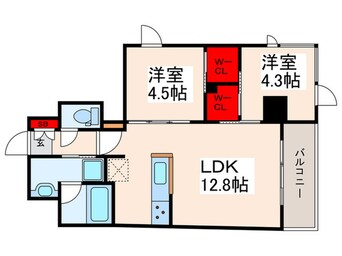 間取図 デュオフラッツ篠崎