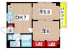エステートピア細田 2DKの間取り
