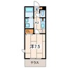 K.M.H.COURTTERRACE 1Kの間取り