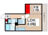 プランドール 1LDKの間取り