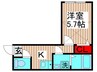 キチーム綾瀬 1Kの間取り