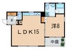 駒井様アパート 1LDKの間取り
