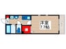 グロ－チェ 1Kの間取り