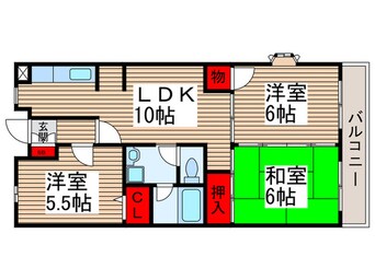 間取図 第６パ－ルメゾン海老原