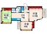 根橋ビル　Ａ棟 3DKの間取り